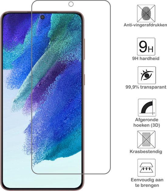Protecteur d'écran Samsung Galaxy S21 FE Glas Trempé - Glas Trempé Samsung Galaxy S21FE Trempé - Protecteur d'écran Samsung Galaxy S21 FE - Lot de 2