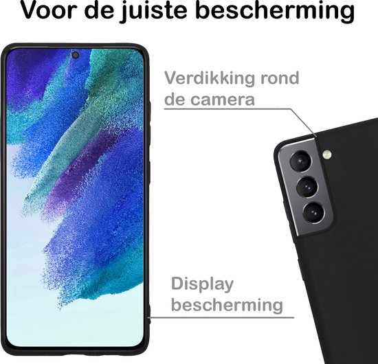 Etui en Siliconen pour Samsung Galaxy S21 FE - Etui en Siliconen pour Samsung S21 FE - Zwart