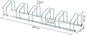 HOMdotCOM Fietsenrek voor 6 fietsen staal verzinkt 160 x 33 x 27cm