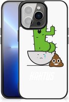 Smartphone Hoesje iPhone 13 Pro Max Beschermhoesje met Zwarte rand Cactus Poo