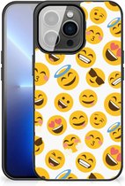 Telefoon Hoesje Super als Cadeautjes voor Meisjes iPhone 13 Pro Max Backcover Soft Siliconen Hoesje met Zwarte rand Emoji