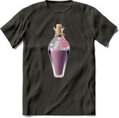 Valentijn love potion T-Shirt | Grappig Valentijnsdag Cadeautje voor Hem en Haar | Dames - Heren - Unisex | Kleding Cadeau | - Donker Grijs - M