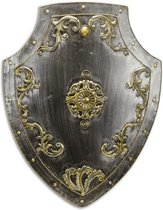 Wanddecoratie - Klassiek schild wapen - Vintage zilver en goudkleurig