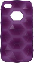 Apple iPhone 4/4s Hoesje - Xccess - Serie - TPU Backcover - Paars - Hoesje Geschikt Voor Apple iPhone 4/4s