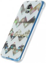 Samsung Galaxy S5 Hoesje - Xccess - Serie - TPU Backcover - Wave Colorful Glitter - Hoesje Geschikt Voor Samsung Galaxy S5
