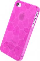 Xccess Honeycomb Cover Apple iPhone 4/4S Transparent Fuchsia