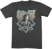 Billy Joel Heren Tshirt -S- Piano Man Zwart