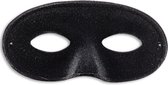 Carnival Toys Verkleedmasker Flocked Domino Suède Zwart Maat L