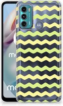 Siliconen Back Cover Motorola Moto G60 GSM Hoesje Waves Yellow