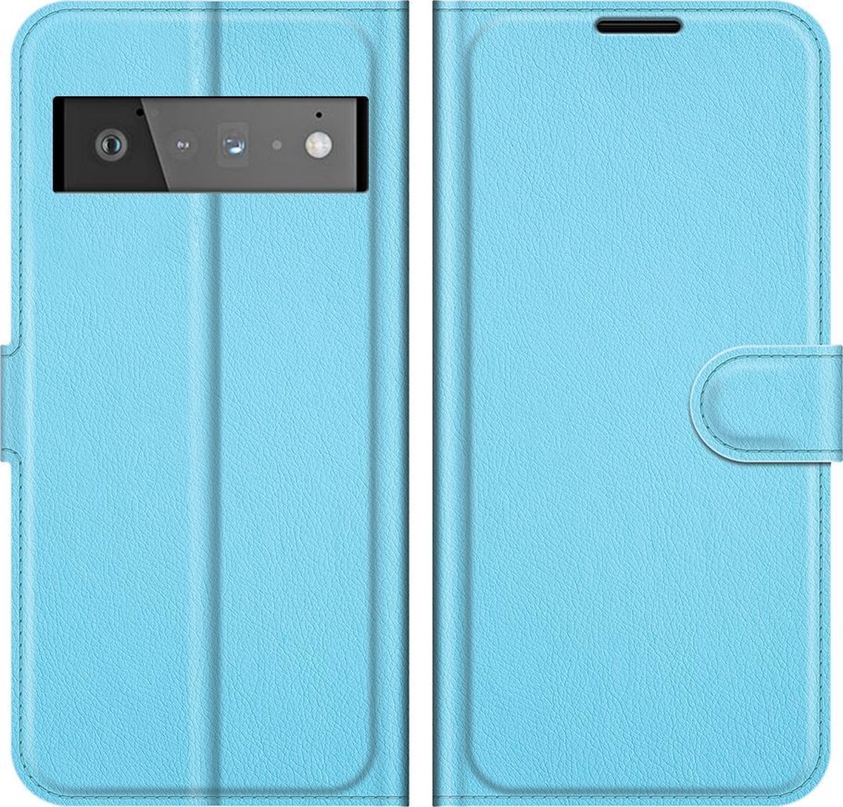 Mobigear Telefoonhoesje geschikt voor Google Pixel 6 Pro Hoesje | Mobigear Classic Bookcase Portemonnee | Pasjeshouder voor 3 Pasjes | Telefoonhoesje voor Pinpas / OV Kaart / Rijbewijs - Blauw