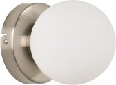 COREP Wandlamp Seventy ronde voet in gelakt metaal - E14 25 W - Geborsteld aluminium