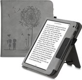kwmobile flip cover geschikt voor Tolino Vision 6 - Book case met magnetische sluiting - Hoes voor e-reader in grijs
