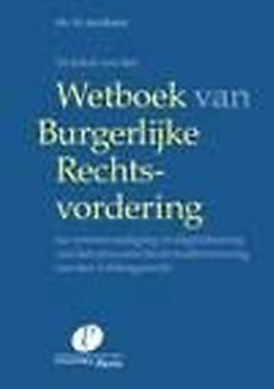 De tekst van het wetboek van burgerlijke rechtsvordering - cover