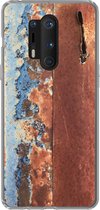 OnePlus 8 Pro - Rouille - Blauw - Plaques - Coque de téléphone en Siliconen