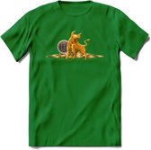 Bitcoin Bull - Crypto T-Shirt Kleding Cadeau | Dames / Heren / Unisex | Bitcoin / Ethereum shirt | Grappig Verjaardag kado | Tshirt Met Print  Prijs - Donker Groen - 3XL