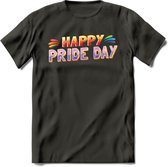 Pride Day | Pride T-Shirt | Grappig LHBTIQ+ / LGBTQ / Gay / Homo / Lesbi Cadeau Shirt | Dames - Heren - Unisex | Tshirt Kleding Kado | - Donker Grijs - S