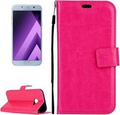 LuxeBass Hoesje geschikt voor Samsung Galaxy A3 (2017) Hoesje - Bookcase Roze - telefoonhoes - gsm hoes - telefoonhoesjes
