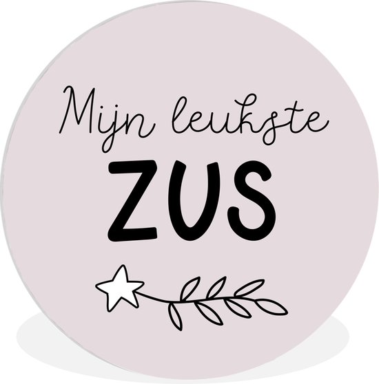 WallCircle - Wall Circle - Wall Circle Indoor - Citations - My Cutest Sister - Proverbes - Sister - 150x150 cm - Décoration murale - Peintures Ronds