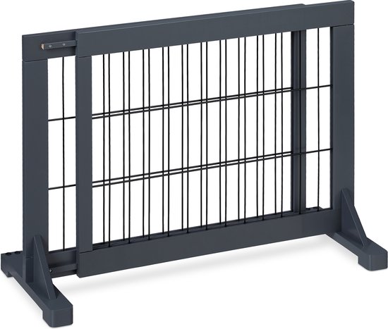 Barrière de sécurité Relaxdays sans perçage - barrière d'escalier en bois -  barrière
