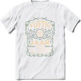 50 Jaar Legendarisch Gerijpt T-Shirt | Mos - Ivoor | Grappig Verjaardag en Feest Cadeau Shirt | Dames - Heren - Unisex | Tshirt Kleding Kado | - Wit - XXL