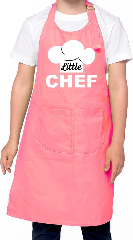 Janice Sneeuwstorm reguleren Little chef Keukenschort kinderen/ kinder schort roze voor jongens en  meisjes | bol.com