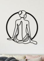 Wanddecoratie | Sitting woman in circle