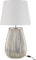 J-Line lampvoet Lijnen - aardewerk - zilver