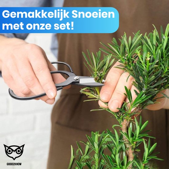 Good2know Set d' Outils pour bonsaï - 16 pièces - Kit de démarrage pour bonsaï - Kit d'entretien pour bonsaï - Outils de jardin
