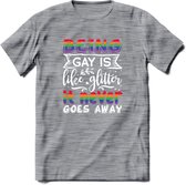 Gay Glitter | Pride T-Shirt | Grappig LHBTIQ+ / LGBTQ / Gay / Homo / Lesbi Cadeau Shirt | Dames - Heren - Unisex | Tshirt Kleding Kado | - Donker Grijs - Gemaleerd - 3XL