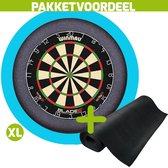 Winmau Blade 6 + Rubberen Dartmat 120*250 + Dartbordverlichting Basic XL (Aqua)