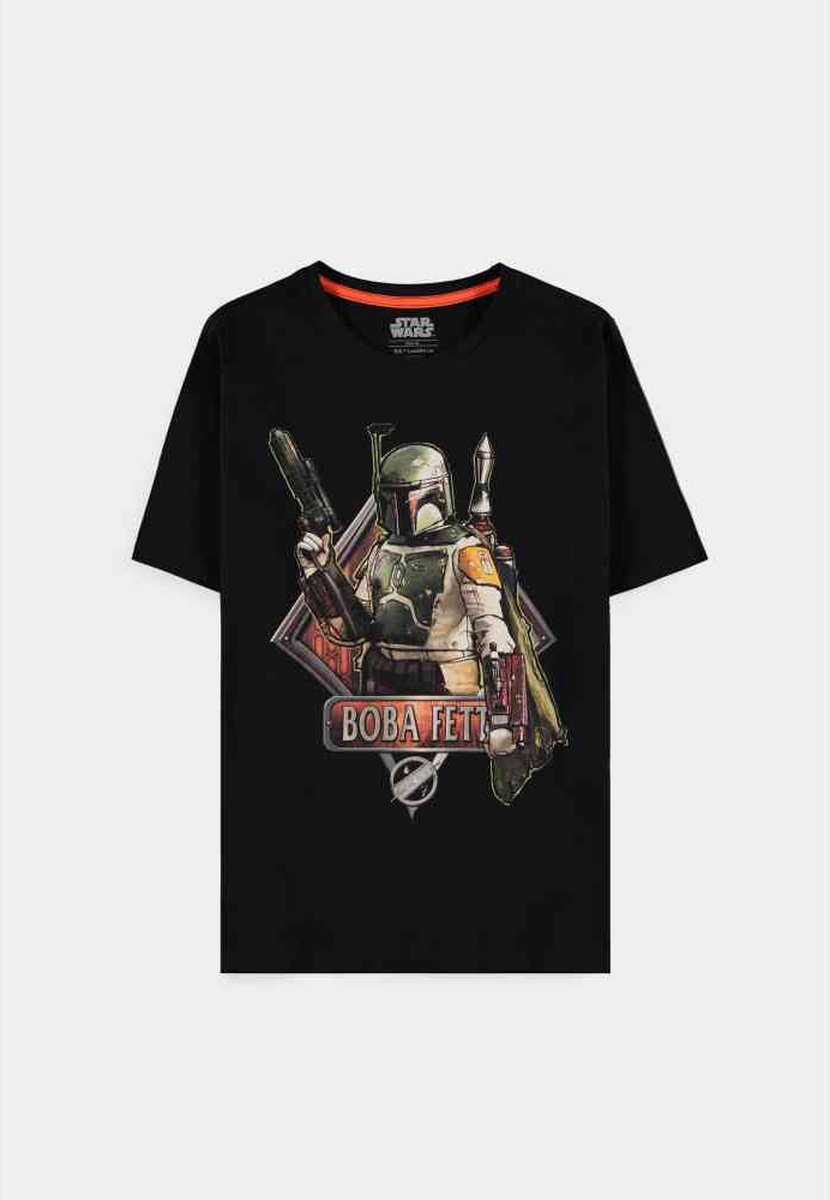 Disney The Mandalorian Heren Tshirt -M- Boba Fett - Bounty Hunter Zwart