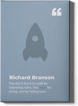Walljar - Richard Branson - Muurdecoratie - Canvas schilderij