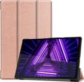 Hoes Geschikt voor Lenovo Tab M10 FHD Plus 2nd Gen Hoes Luxe Hoesje Book Case - Hoesje Geschikt voor Lenovo Tab M10 FHD Plus (2e Gen) Hoes Cover - Rosé goud