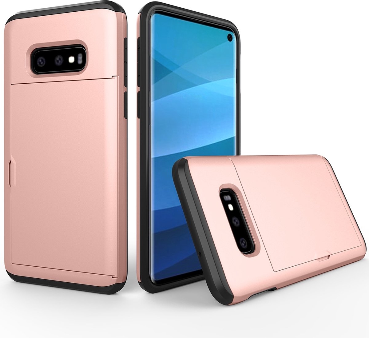 Mobigear Hoesje geschikt voor Samsung Galaxy S10e Telefoonhoesje met Kaarthouder Hardcase | Mobigear Card Backcover Shockproof met Pasjeshouder | Kaarthouder voor 2 Pasjes | Hoesje voor Pinpas / OV Kaart / Rijbewijs | Schokbestendig Galaxy S10e