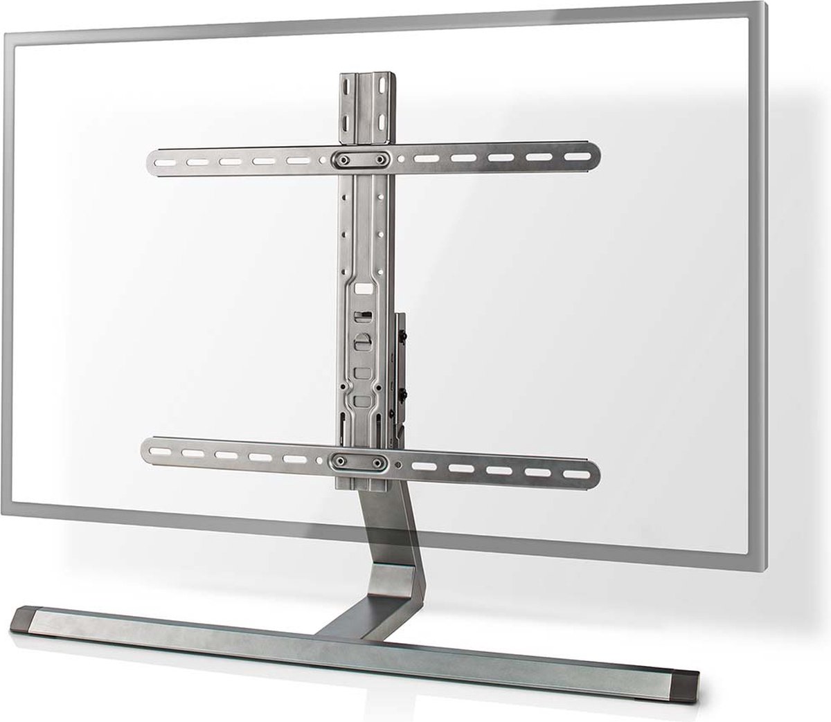 Nedis Draai- en Kantelbare TV-Standaard | 37-75 " | Maximaal schermgewicht: 40 kg | Kantelbaar | Draaibaar | Aanpasbare vooraf ingestelde hoogtes | Aluminium / Staal | Grijs