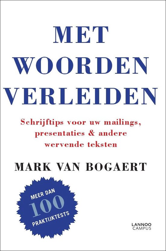 Cover van het boek 'Met woorden verleiden' van Van Bogaert Mark