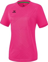 Erima Madrid Shirt Korte Mouw Dames - Pink Glo | Maat: 36