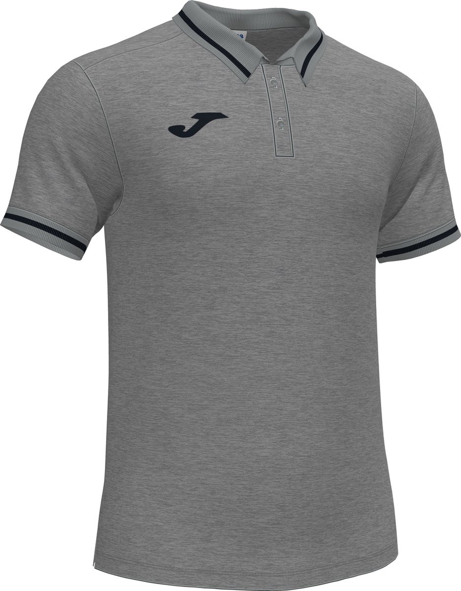 Joma Confort II Polo Heren - Donkergrijs Gemeleerd | Maat: S