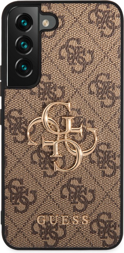 Guess Golden Logo Samsung Galaxy S22 hoesje - Bruin
