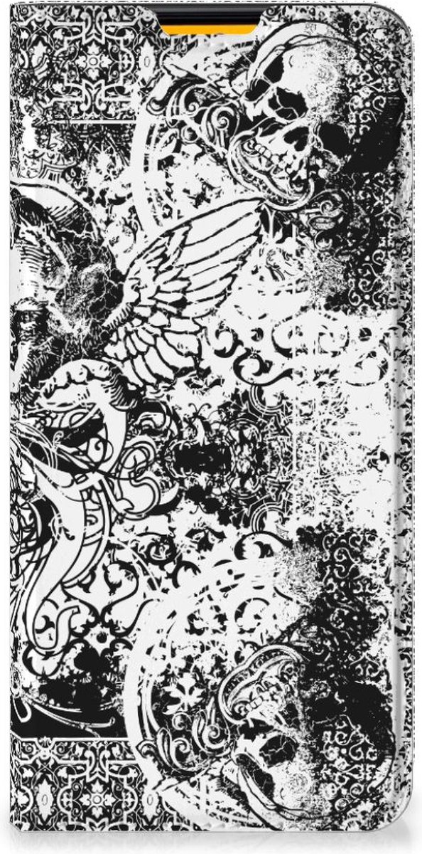 Mobiel BookCase Samsung Galaxy M52 Skulls Angel