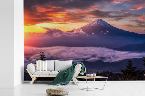 Papier Peint - Papier peint photo Montagnes dans la Brume - Largeur 420 cm x Hauteur 280 cm