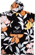 Roxy - Badcape met capuchon voor dames - Stay Magical Printed - Island Vibes - Antraciet - maat Onesize