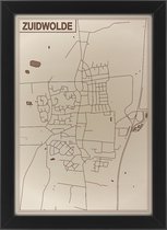 Houten stadskaart van Zuidwolde