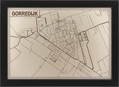 Houten stadskaart van Gorredijk