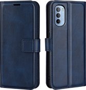 Deluxe Book Case - Motorola Moto G31 / G41 Hoesje - Blauw