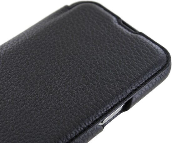 Bookcase hoesje pour iPhone 12 Pro Max - Graffi - Zwart uni - Cuir