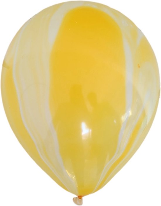 Marmer Ballonnen - Geel (10 stuks / 30 CM)