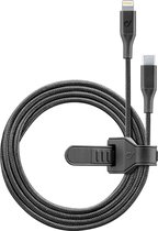 Cellularline - Laadkabel iPhone - Laadkabel - USB Kabel - USB C naar Lightning - Apple - iPhone Lader - 1M - Zwart