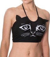 Banned Bikinitop -XS- Night whispers Katten Zwart