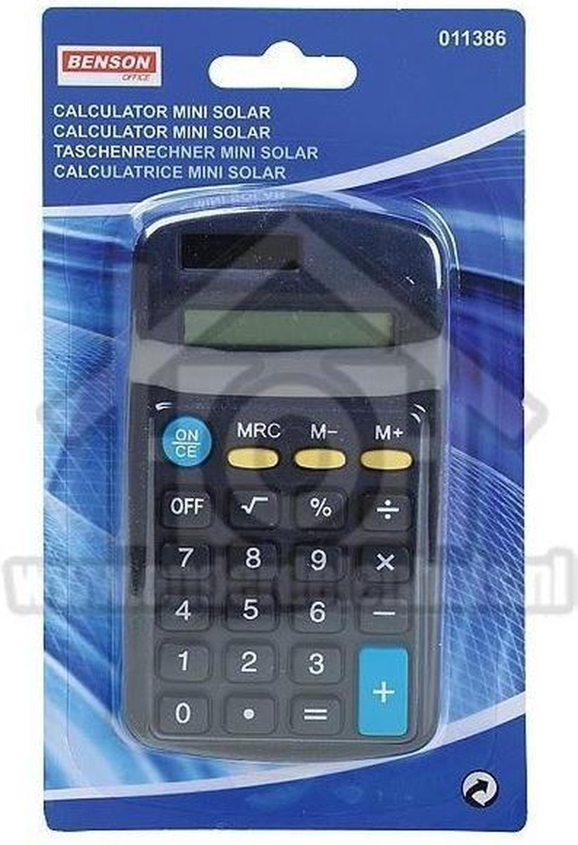 Benson Calculator Benson Office Rekenmachine Zwart 011386